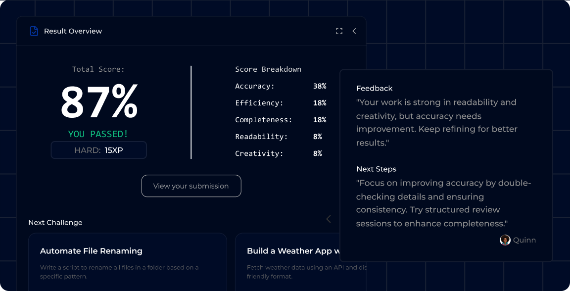 Feedback UI
